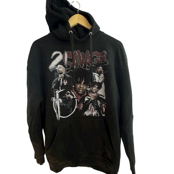 21 Savage The American Dream Tour Rap Hoodie Sz L - Picture 1 of 8